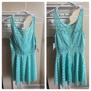 Teal Juniors Mini Dress